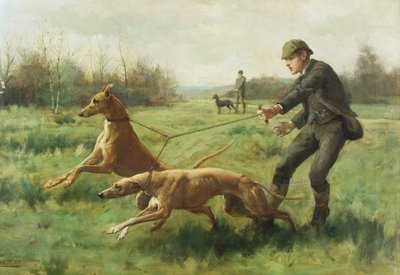 Exercising Greyhounds by George Goodwin Kilburne